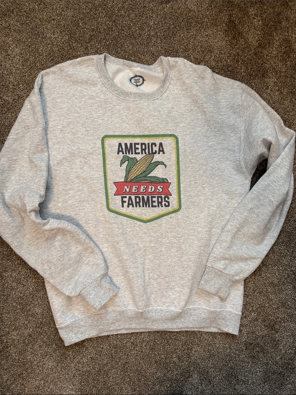 America Needs Farmers crewneck sweatshirt unisex LARGE